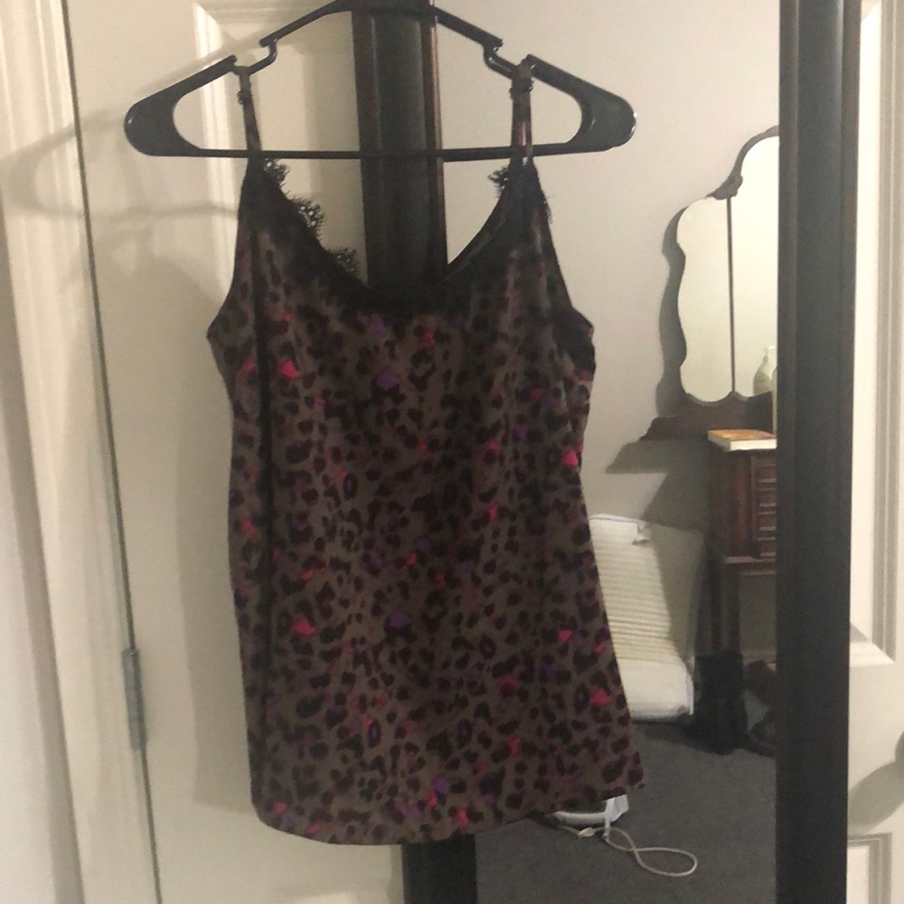 Purple leopard print cami